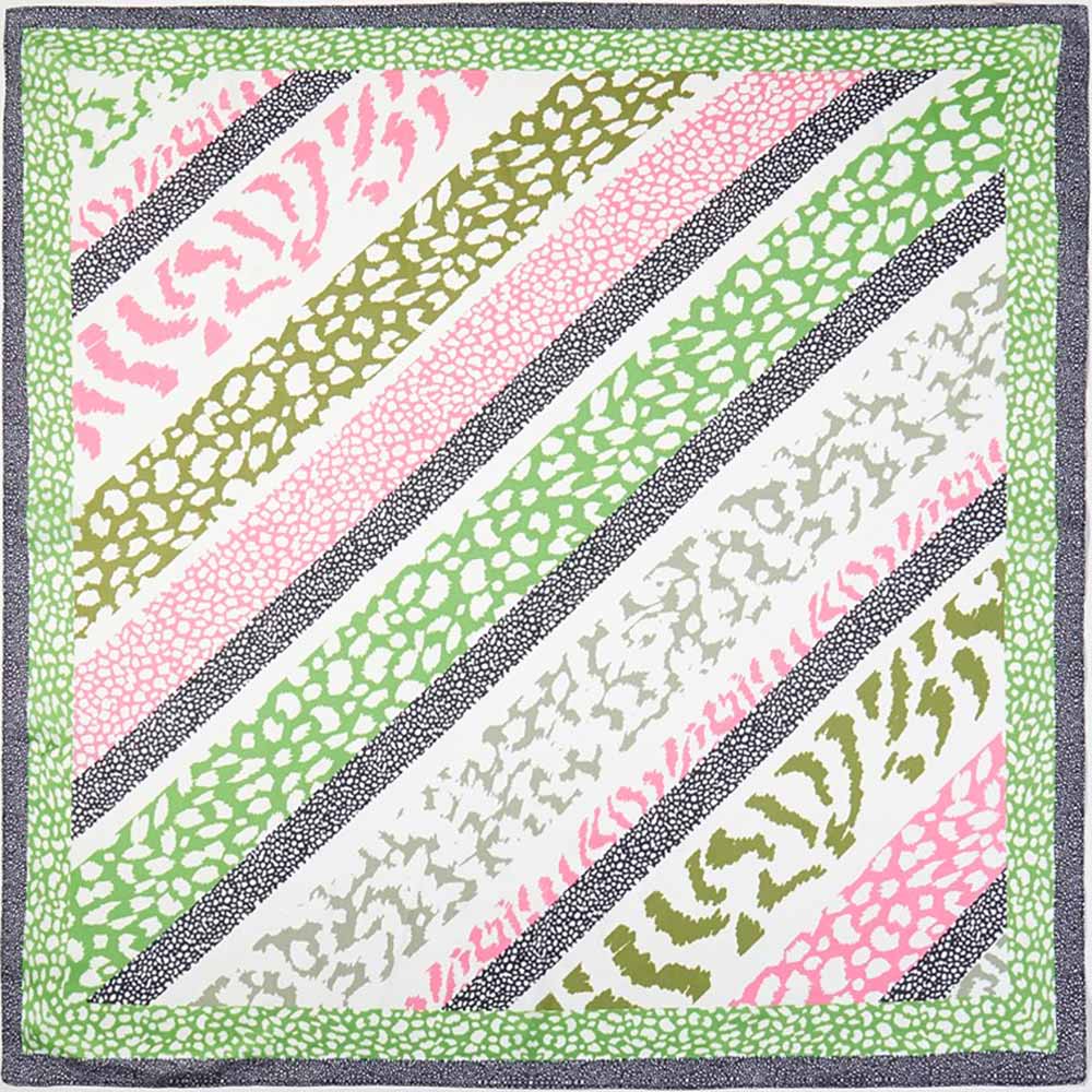 Abstract Leopard Print Square Bandana Scarf