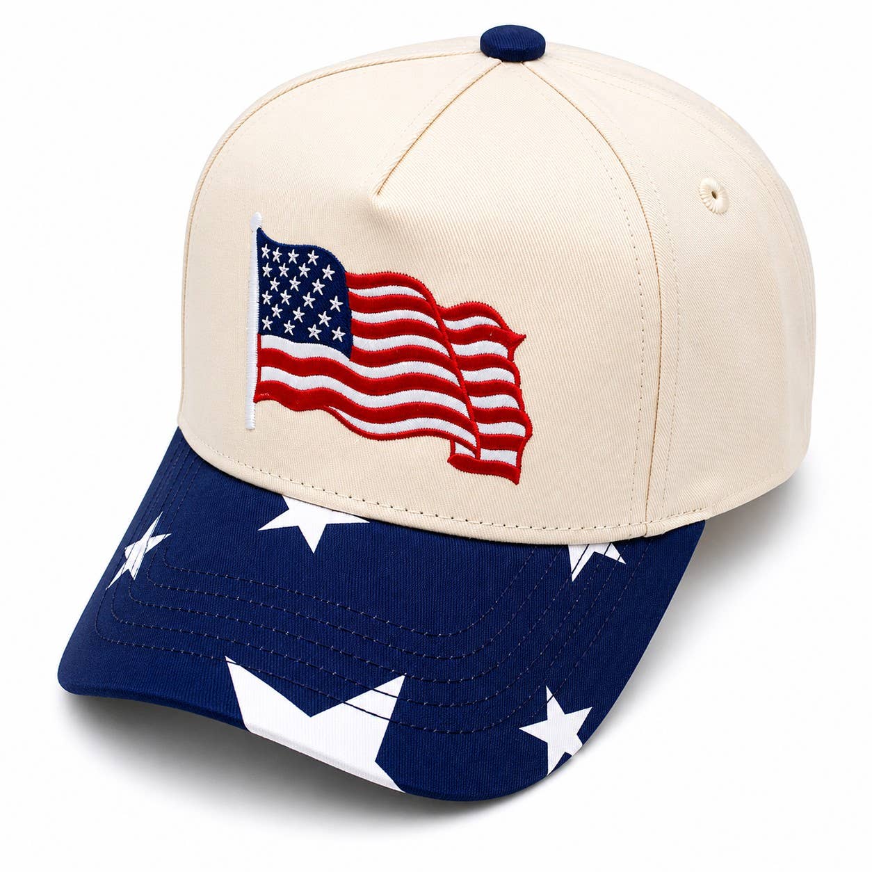 US Flag Embroidered Trucker Hat