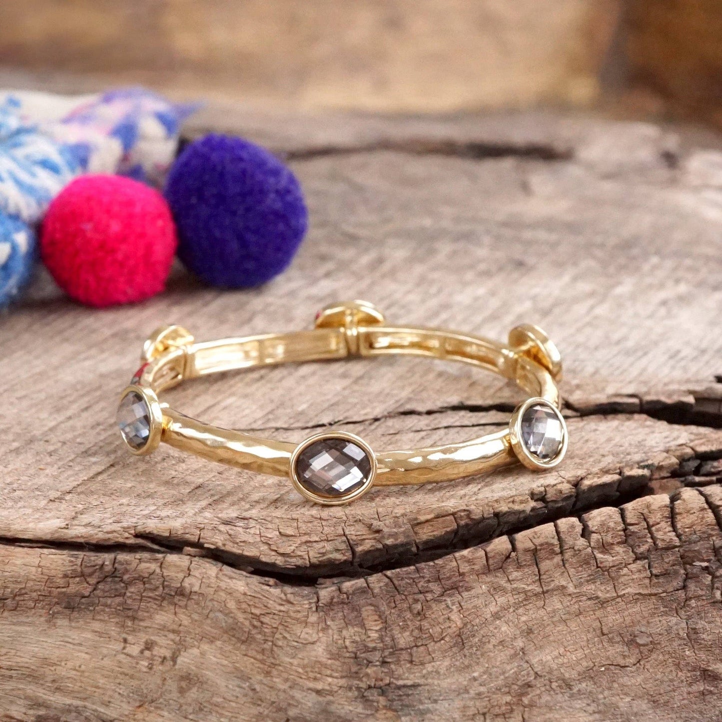 Jeweled Golden Bangles