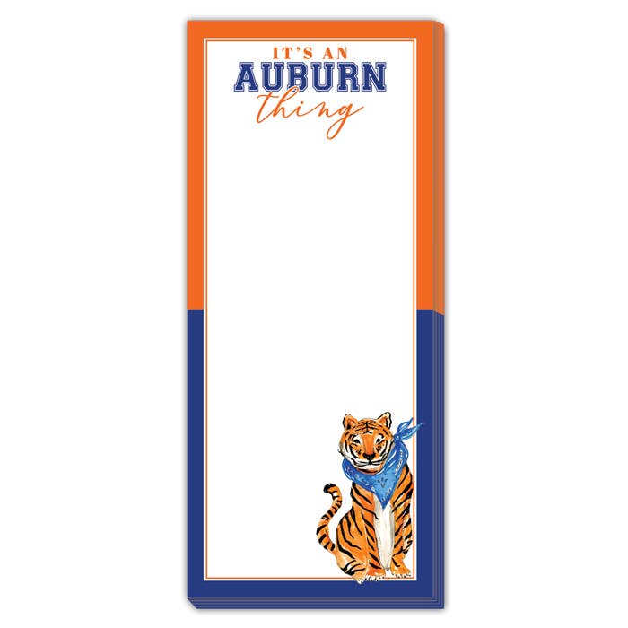 It's an Auburn Thing Tiger with Blue Bandana Skinny Notepad