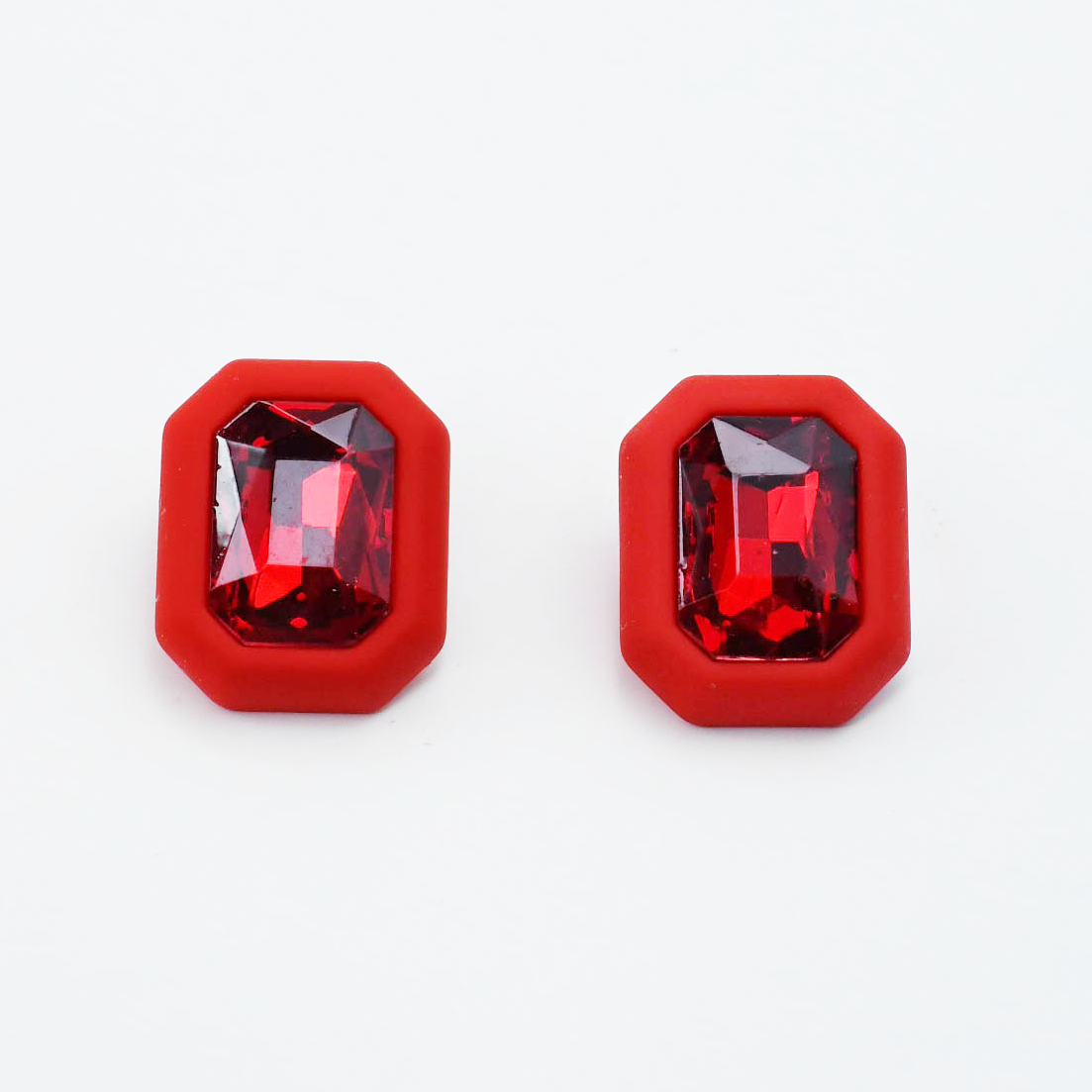Cherry Glow Stud Earrings