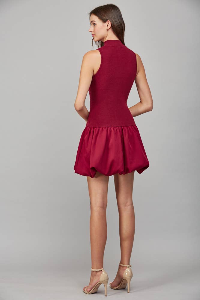 Bubble Skirt Sweater Dress