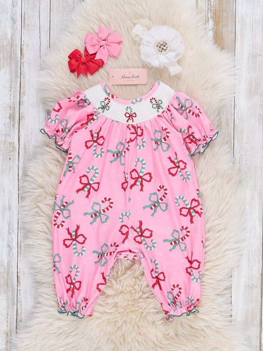 Christmas Sweet Tooth Smocked Romper
