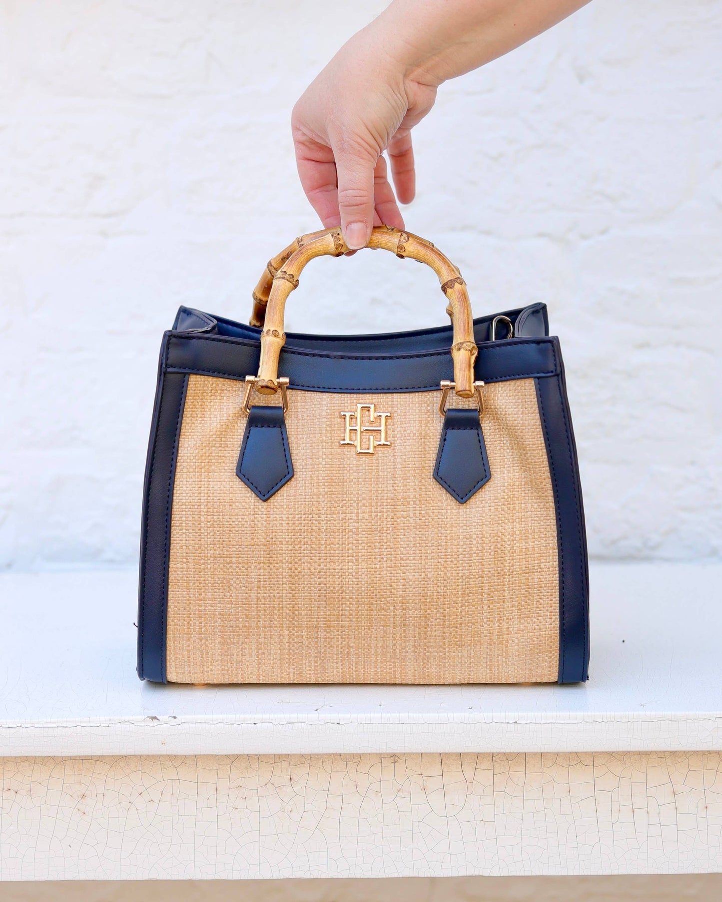 Kennedy Tote Natural Navy