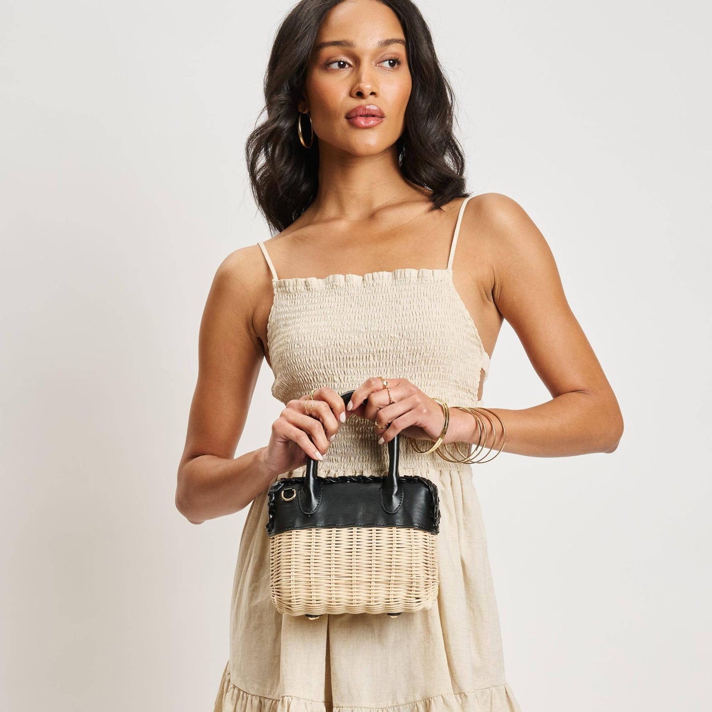 Maya Crossbody Natural Black
