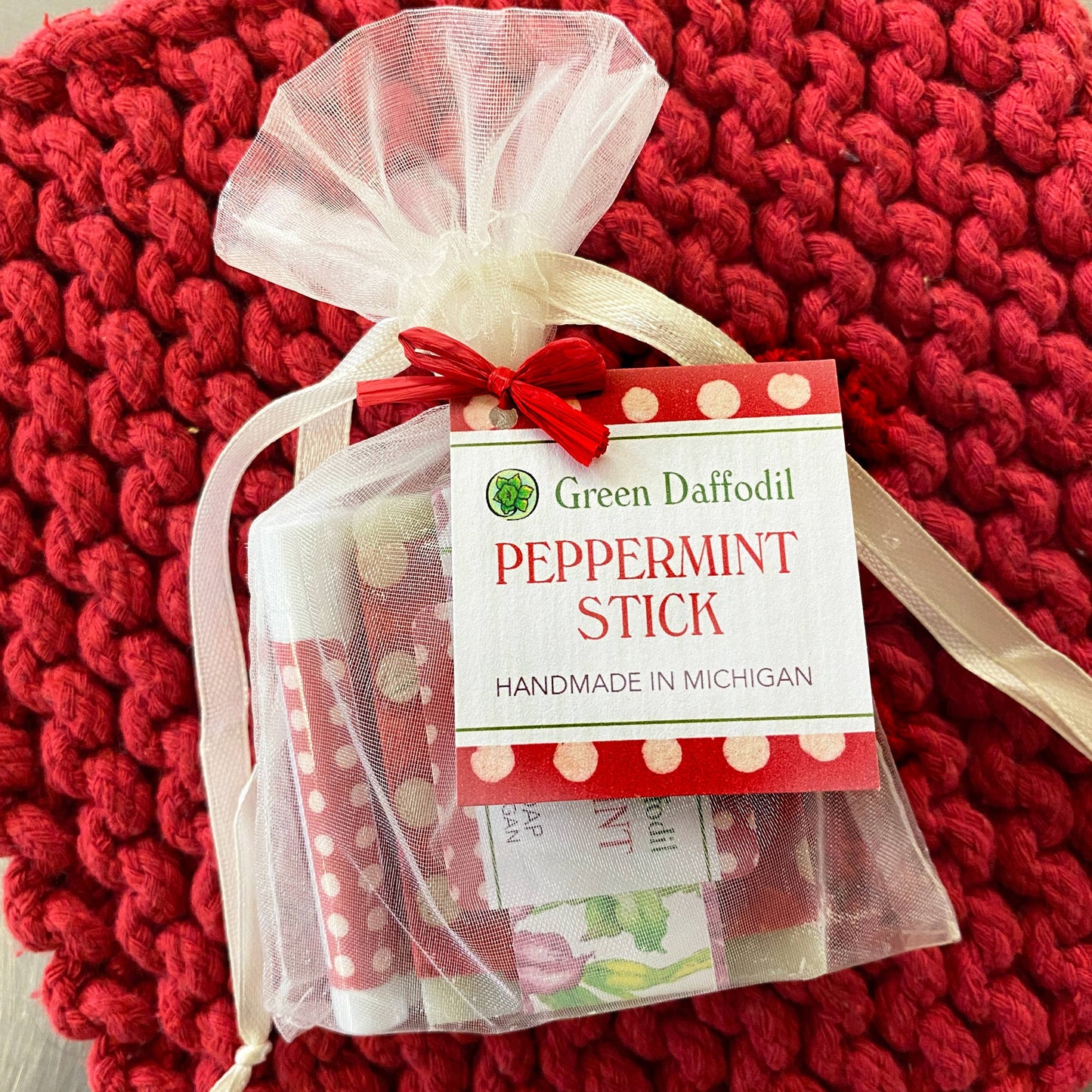 Peppermint Stick Soap & Lip Balm Holiday Gift Set