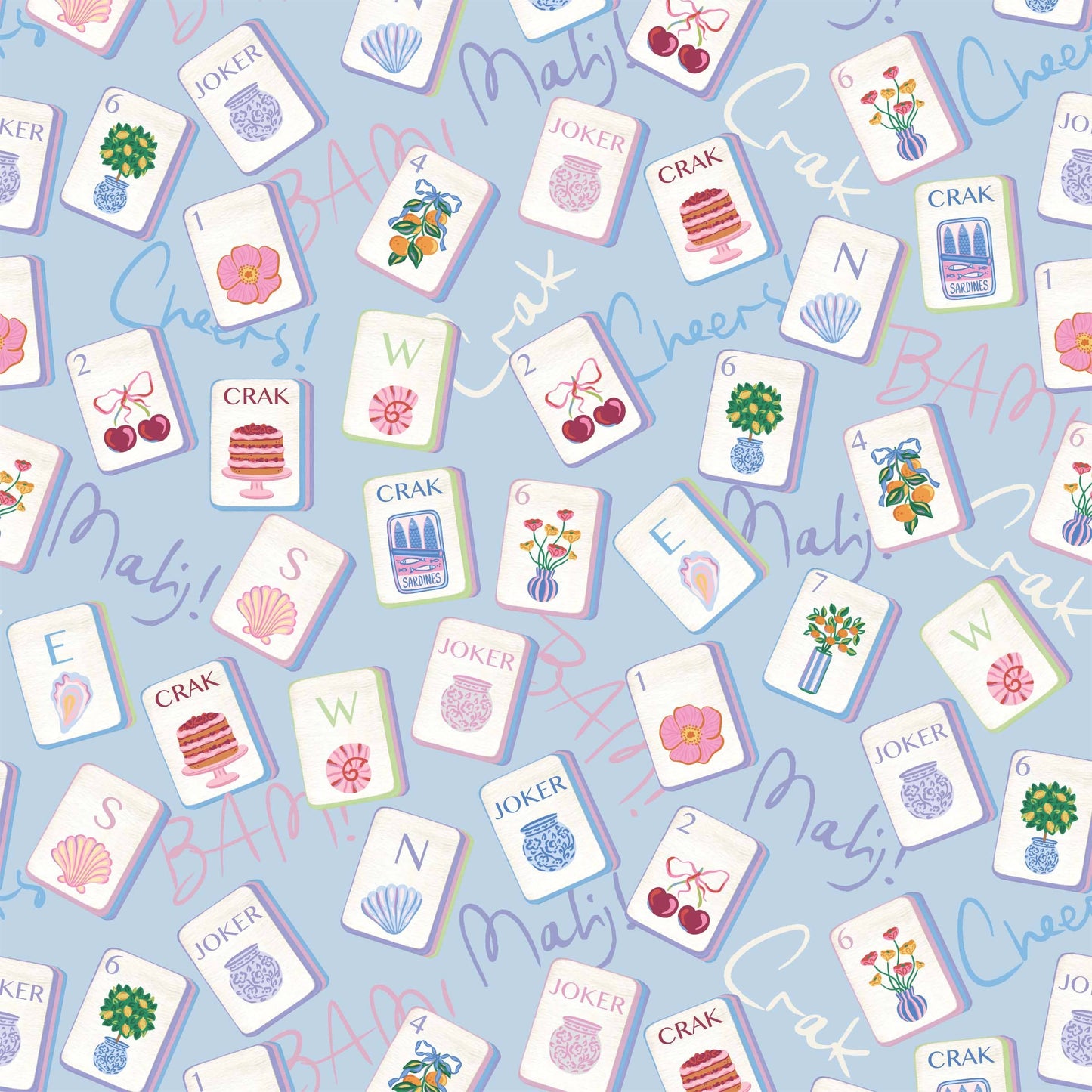 Pastel Blue Mahjong - Prosecco Collection