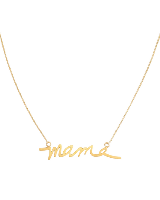 Mama Script Necklace