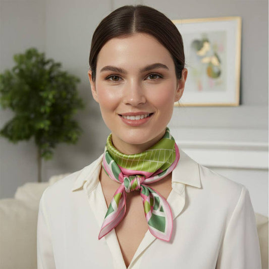 Geometric Color Block Bandana Scarf