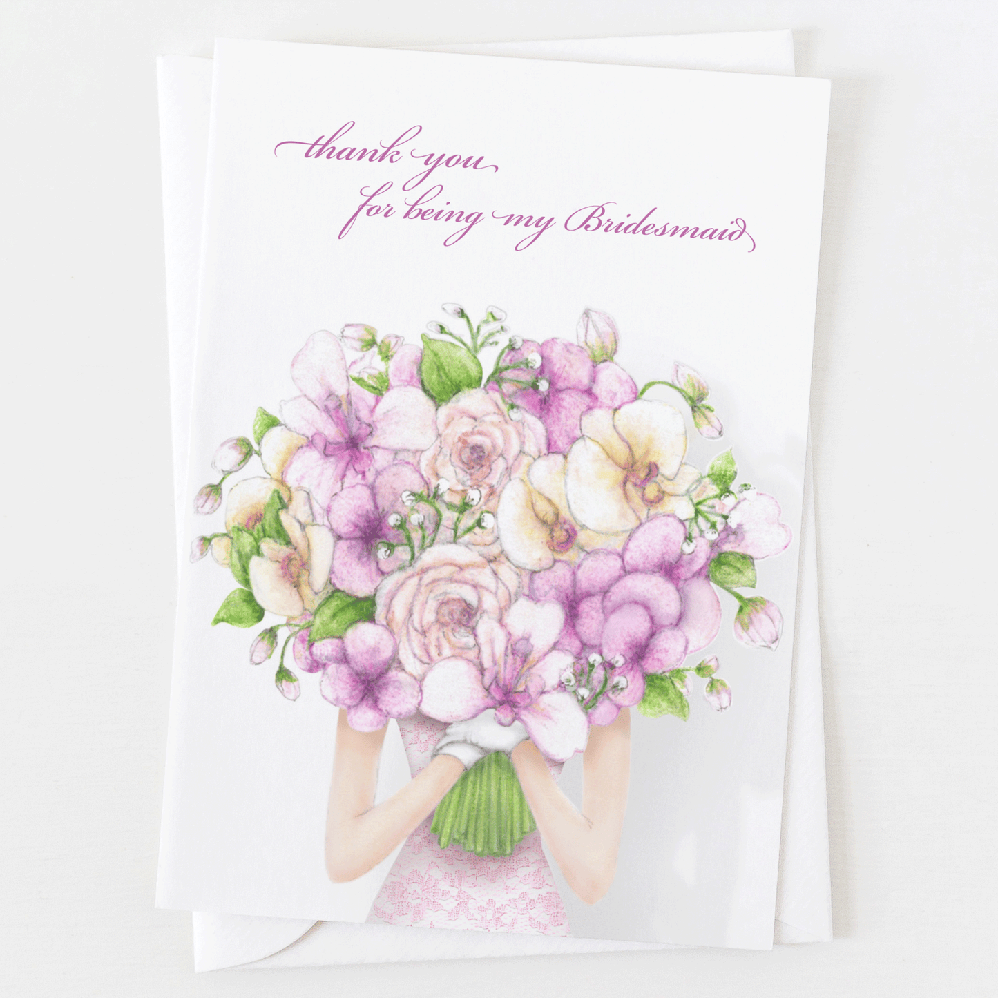 Thank You Bridesmaid Greeting Card