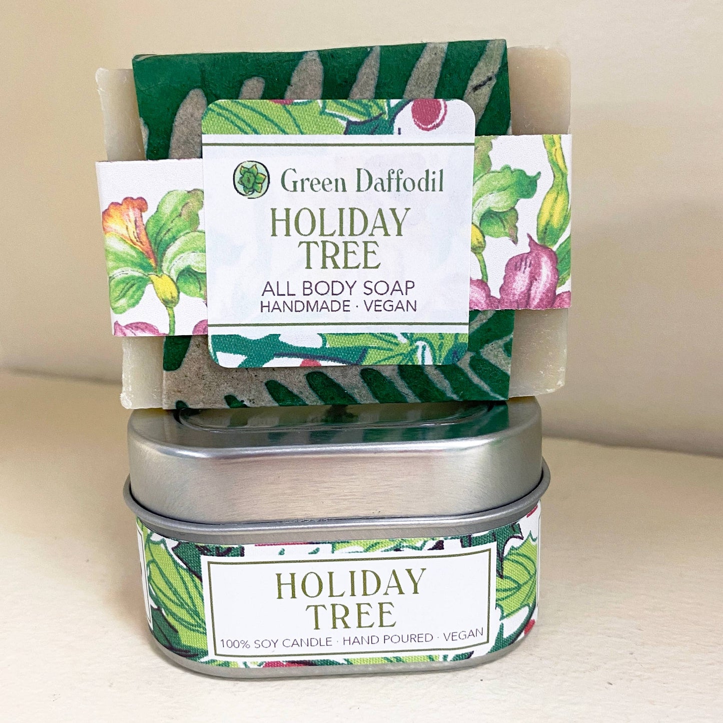 Holiday Tree Candle & Soap Holiday Gift Set