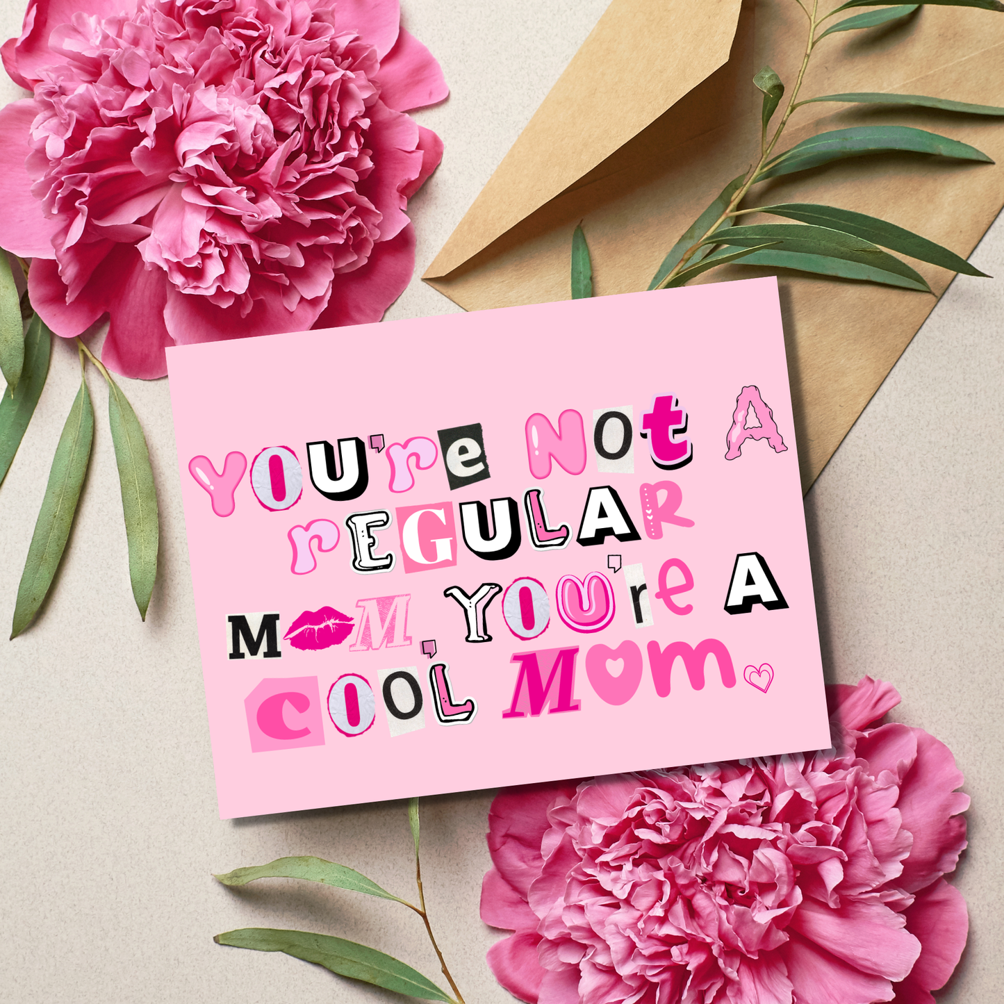 Cool Mom Mean Card for Mom Birthday