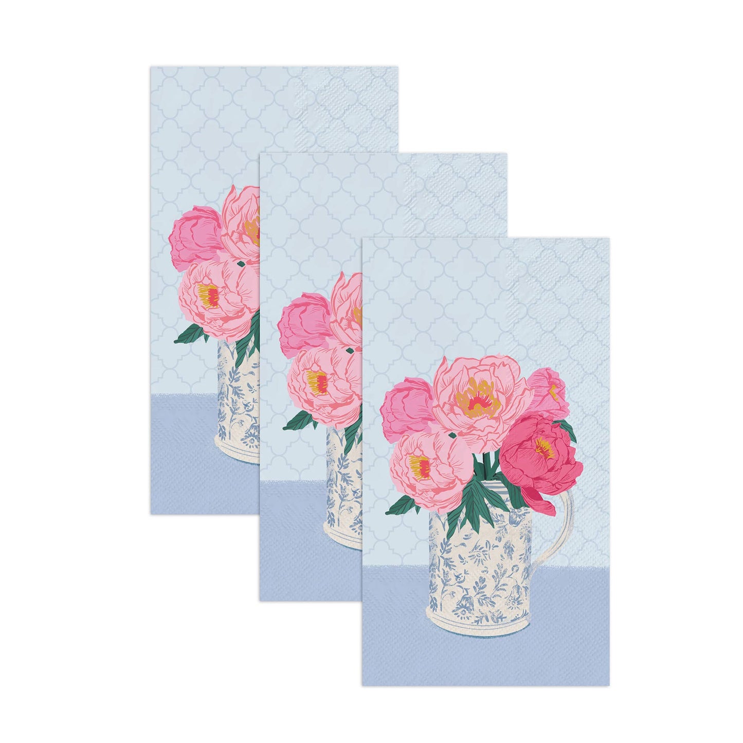Bouquet on Blue Guest Towel Set