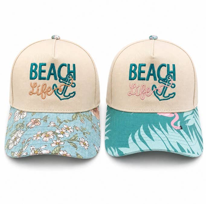 Beach Life Embroidered Trucker Hat