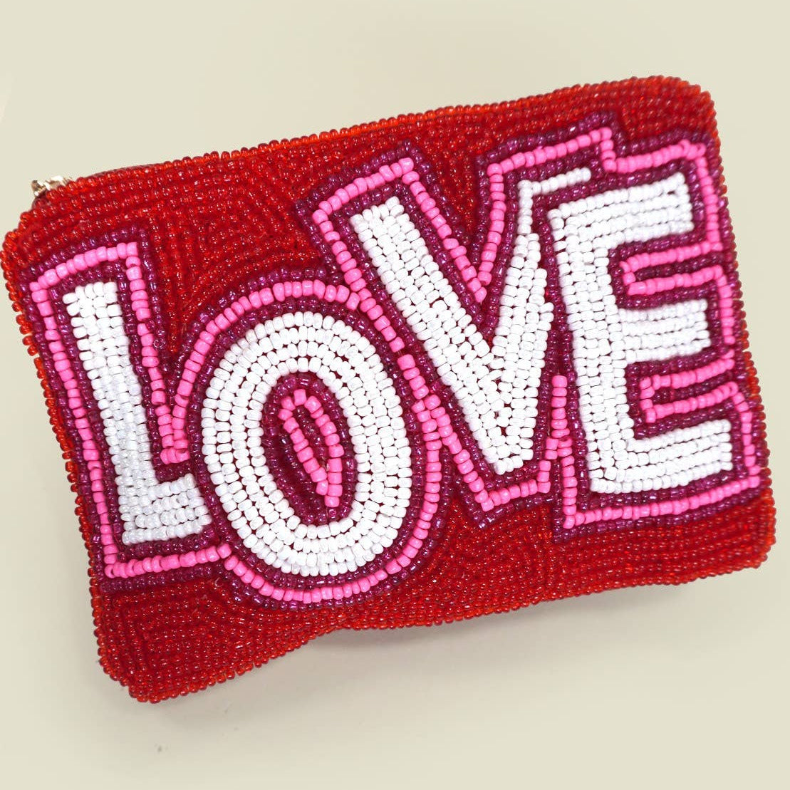 Love Beaded Coin Purse