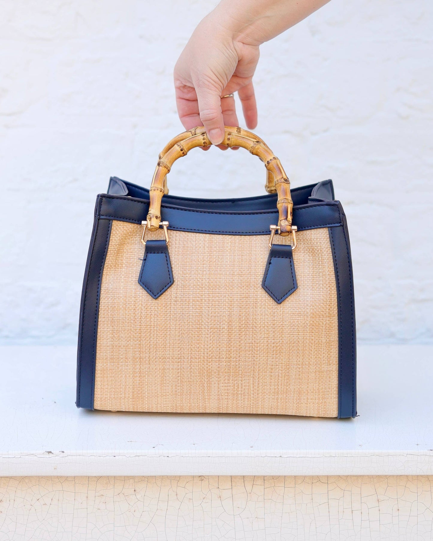 Kennedy Tote Natural Navy