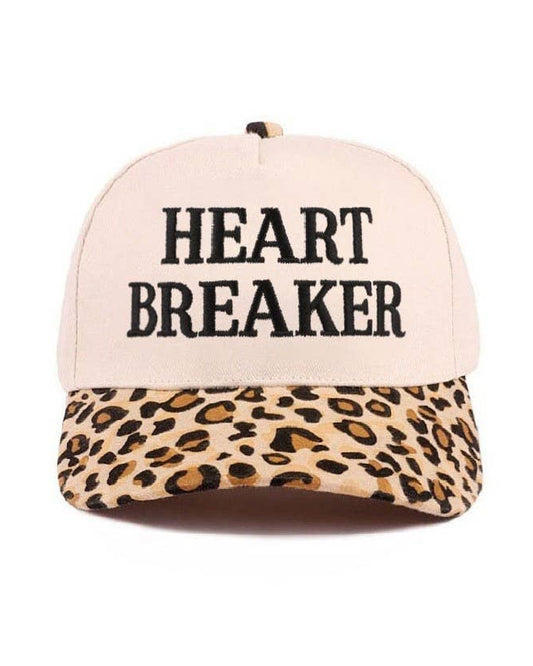 Leopard Heart Breaker Two Tone Cotton Hat