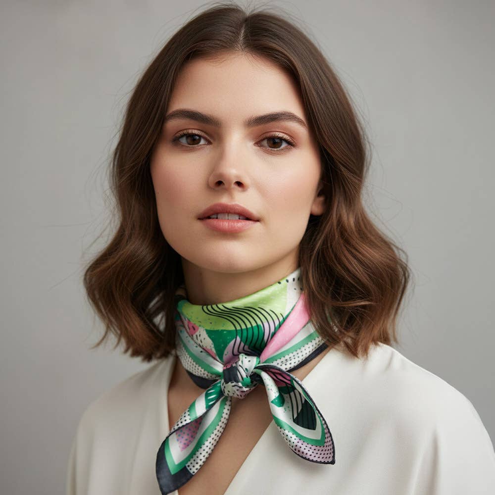 Abstract Print Bandana Scarf