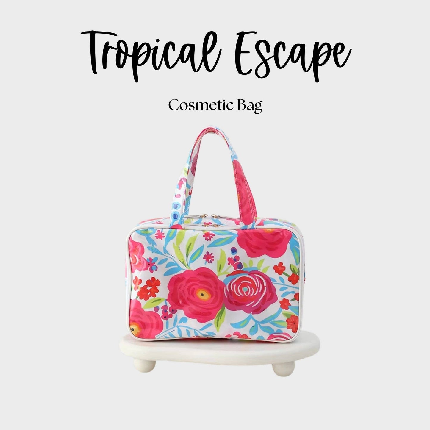 Tropical Escape Waterproof Cosmetic Case