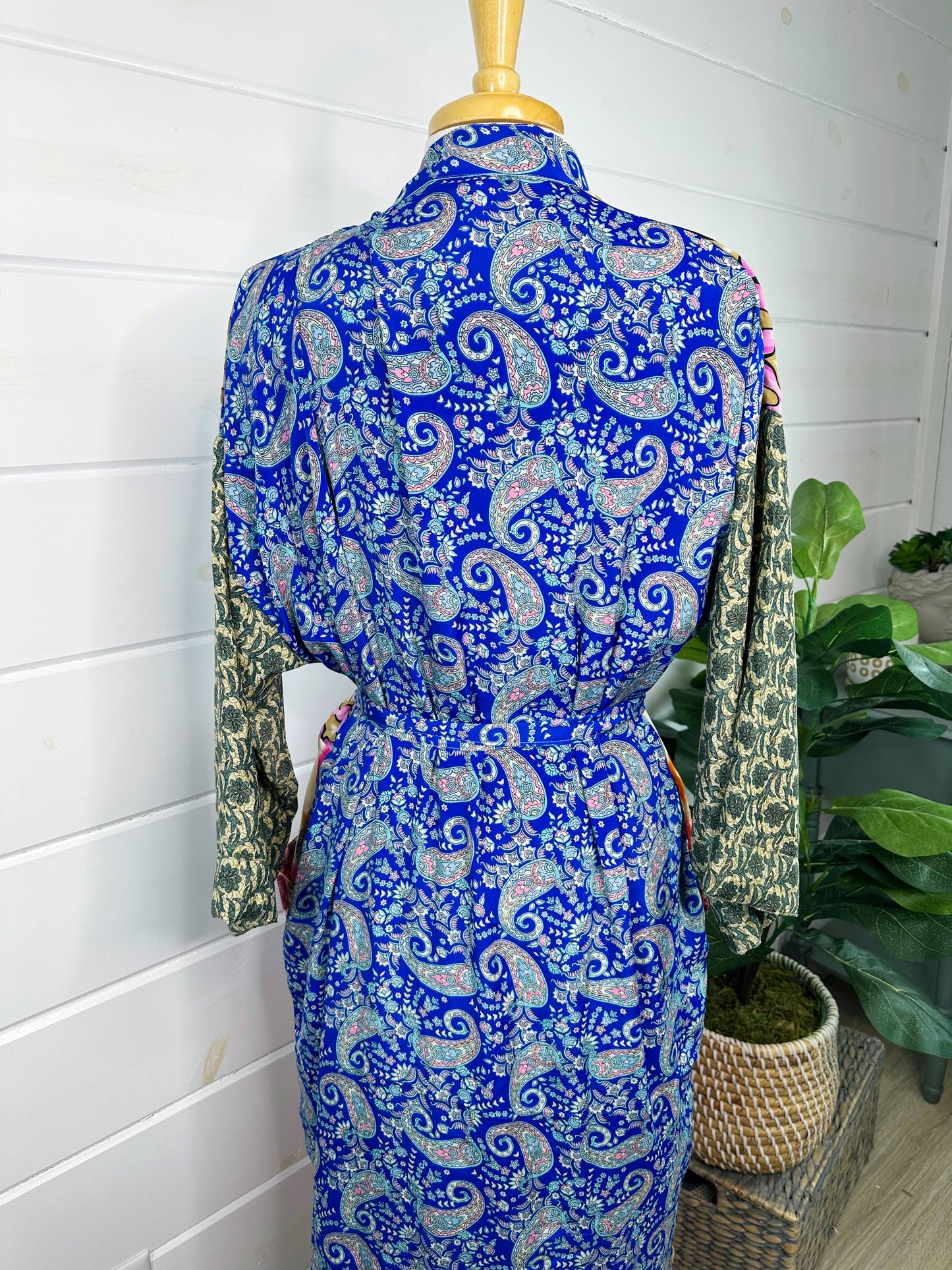 Patchwork Silk Kimono Robe