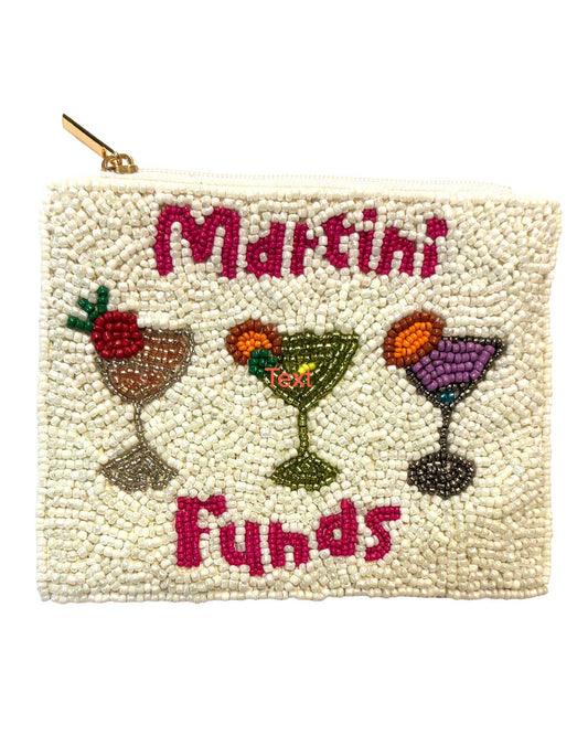 Martini Funds Beaded Coin Purse