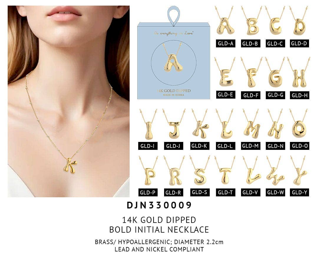 Bubble Initial Necklace