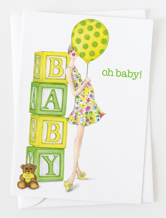 Oh Baby Mom To Be Greeting Card