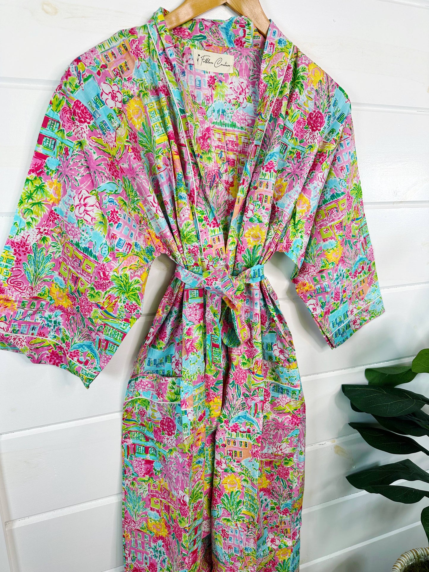 Tropical Town Kimono Cover-Up Duster