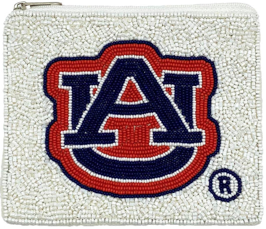 Suburn White Beaded Coin Purse