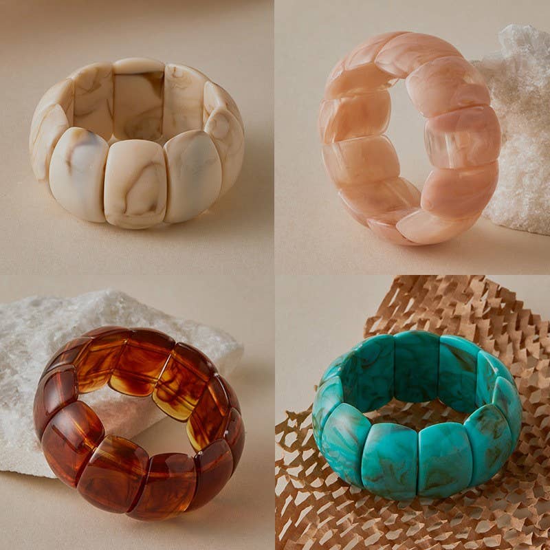 Bold Acrylic Stretch Cord Bracelets