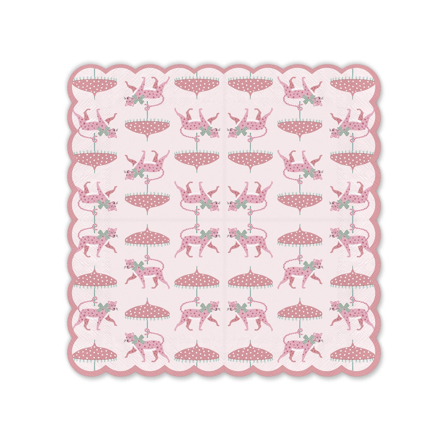 Leopard on Parade Scalloped Beverage Napkins