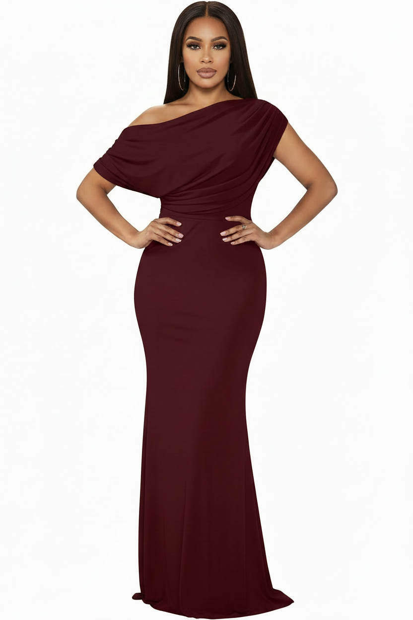 Mermaid Off Shoulder Full Length Dress