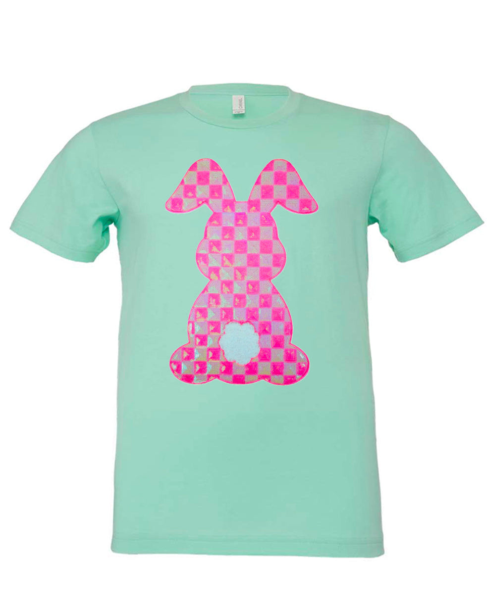 Mint Sequin Bunny T Shirts