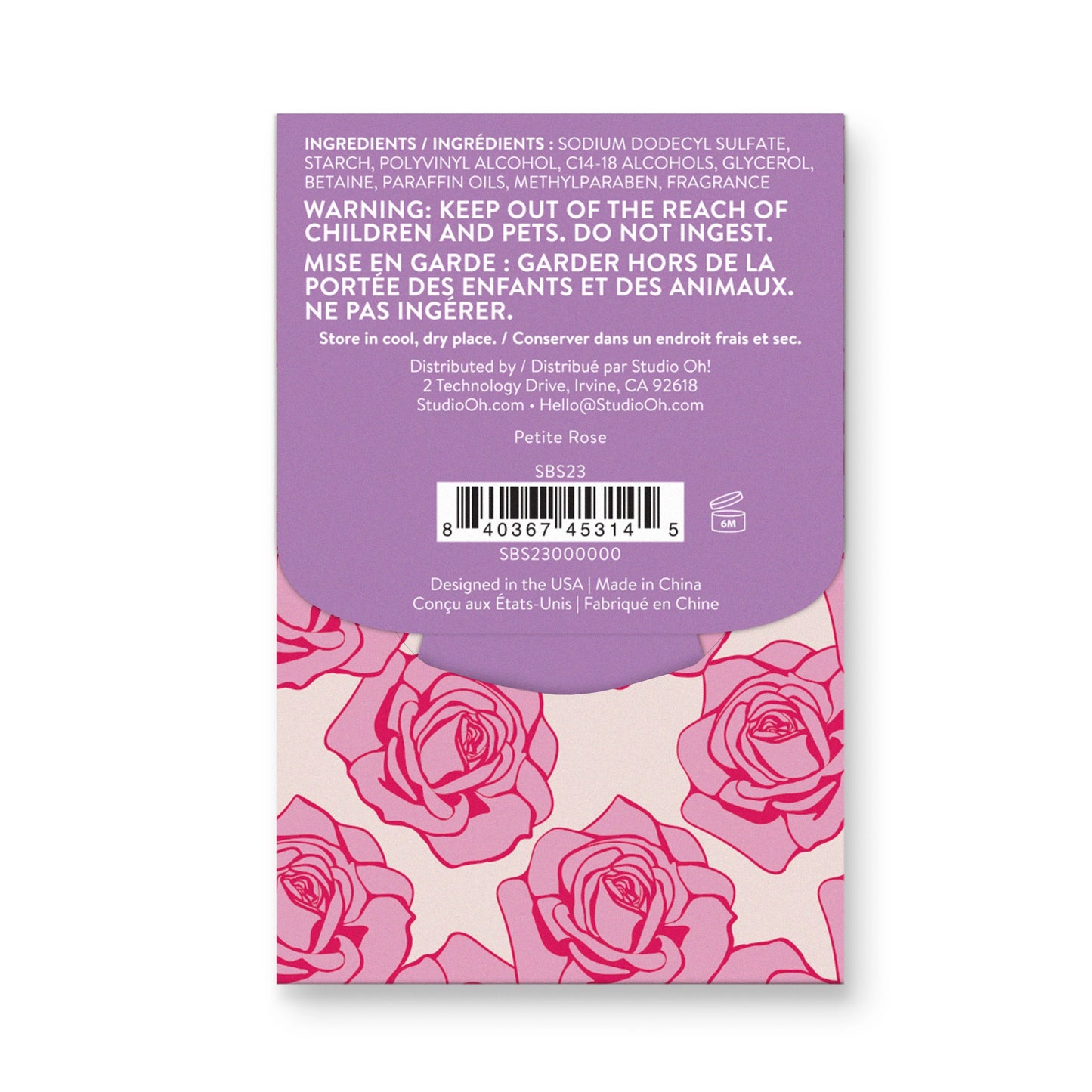 Petite Rose Single-Use Soap Sheets